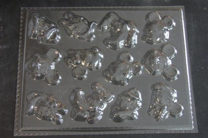 318sp Famous Mouse Friends Faces Chocolate or Hard Candy Mold